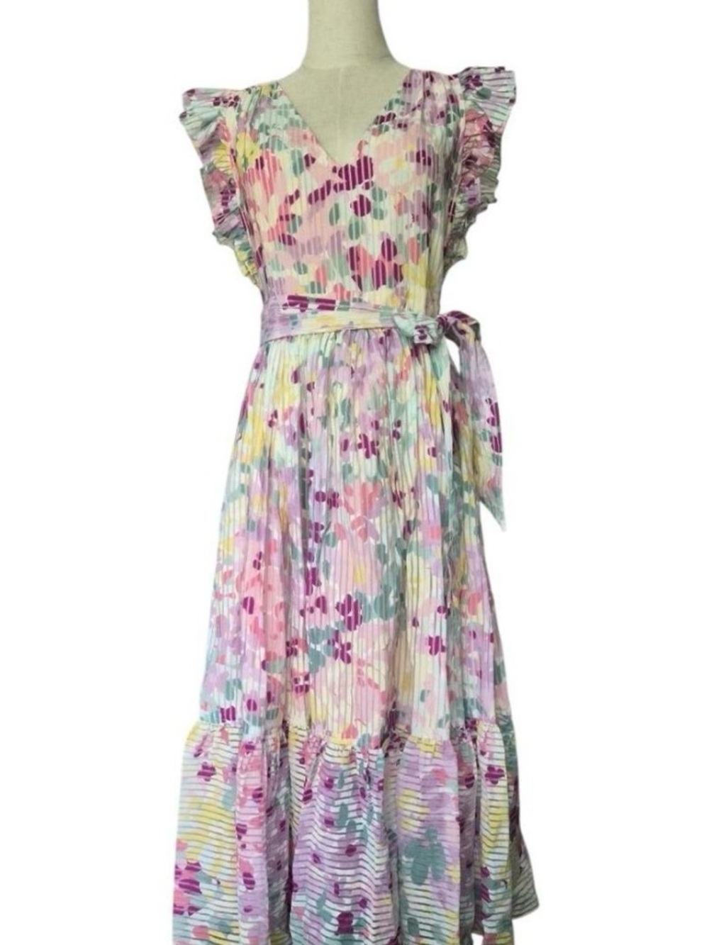 Kate Spade painted pedals burnout dress - Picture 2 of 6